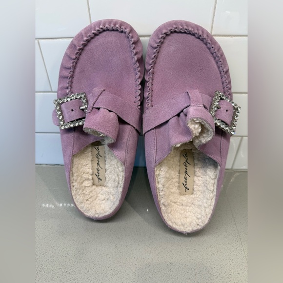 Free People Shearling After Riding Mules - Purple - Picture 3 of 8